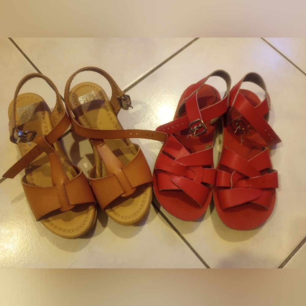 Two Pairs Girls Sandals